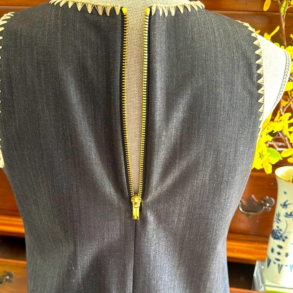 Calvin Klein Navy Denim Dress with Gold Accents Size 4 - Picture 5 of 13